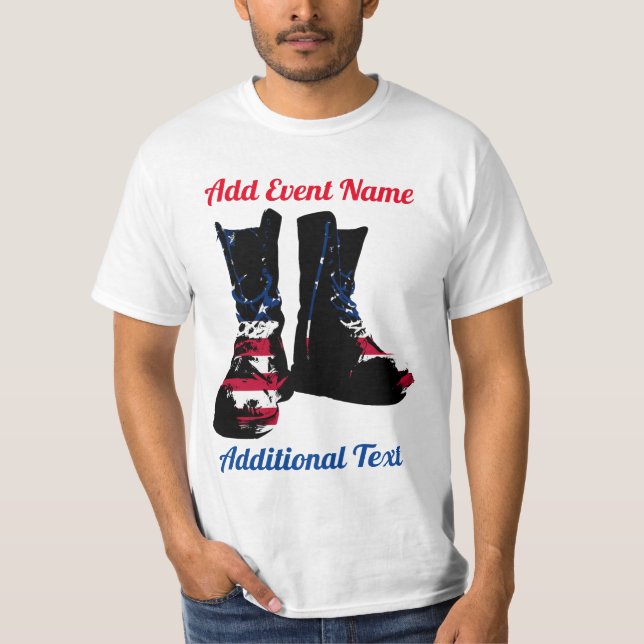 USA Combat Boots T-Shirt (Vorderseite)