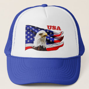 USA Cool Eagle und American Flag Snapback Hat Truckerkappe
