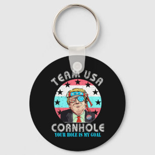 Usa Cornhole-Shirt Team Cornhole-Shirts Lustige Ma Schlüsselanhänger