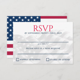 USA Couple RSVP Karte