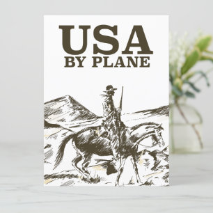 USA-Cowboy-Reiseplakat