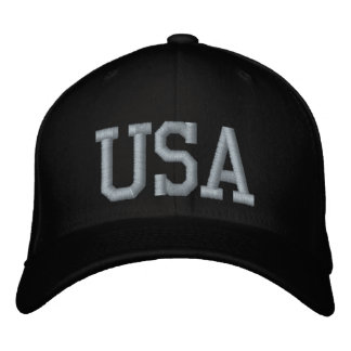 USA Custom Black and Pink Bestickte Baseballkappe