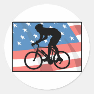 USA Cycling Runder Aufkleber