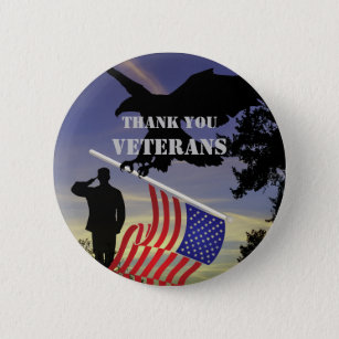 USA Danke Veterans Custom Size Button Button