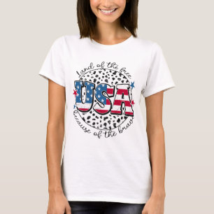 USA Das Land der Freien wegen der Tapferen T-Shirt