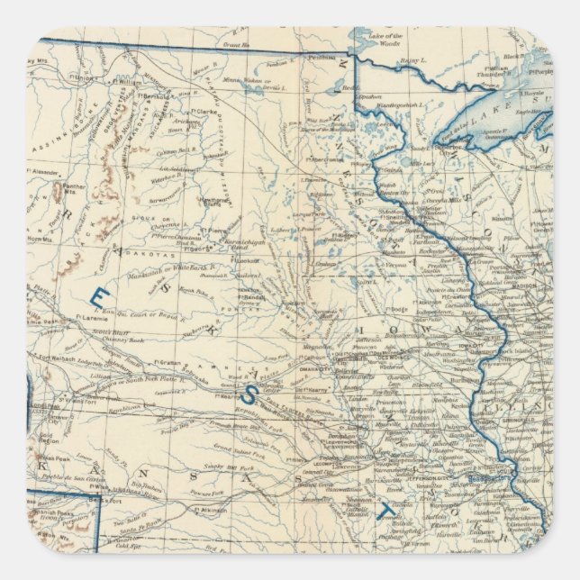 USA Dec 1860 Quadratischer Aufkleber (Vorderseite)