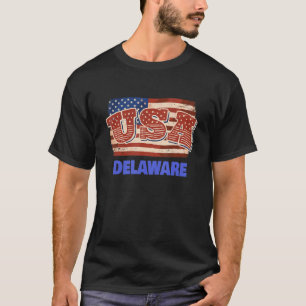 Usa Delaware Staat Retro Vintage Delaware Patriot T-Shirt