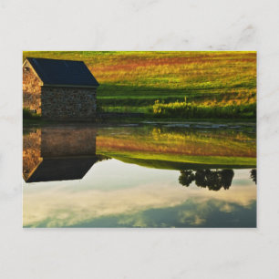 USA, Delaware, Wilmington. Steinscheune am Rand Postkarte