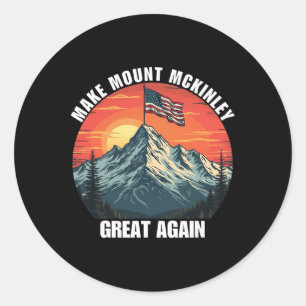 Usa Denali-Nationalpark Mount McKinley Mount Dena Runder Aufkleber