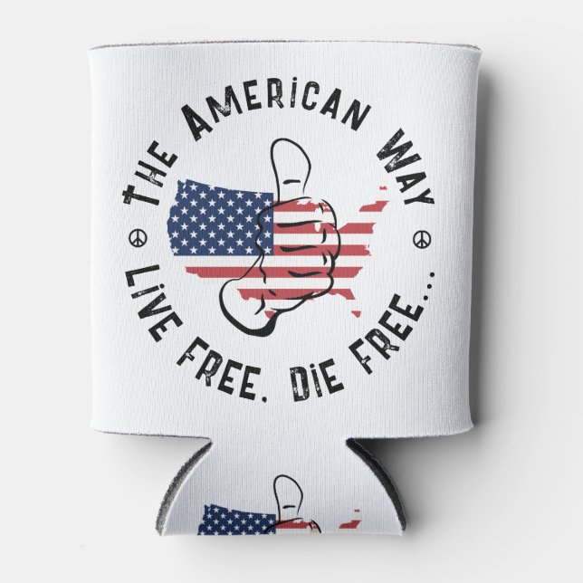 USA Der amerikanische Weg frei zu leben und frei D Dosenkühler (Vorderseite)