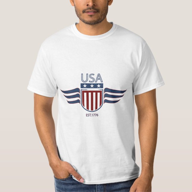 USA-Design-T-Shirts für wahre Amerikaner" T-Shirt (Vorderseite)