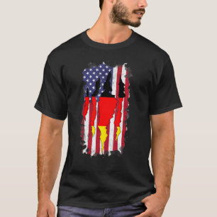 USA Deutschland Flagge Distressed Amerikanische Fl T-Shirt