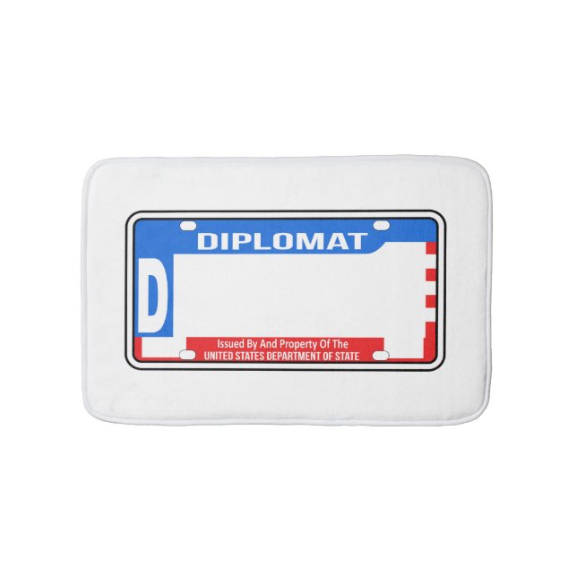 USA Diplomatisches Nummernschild Blank Badematte (Vorderseite)