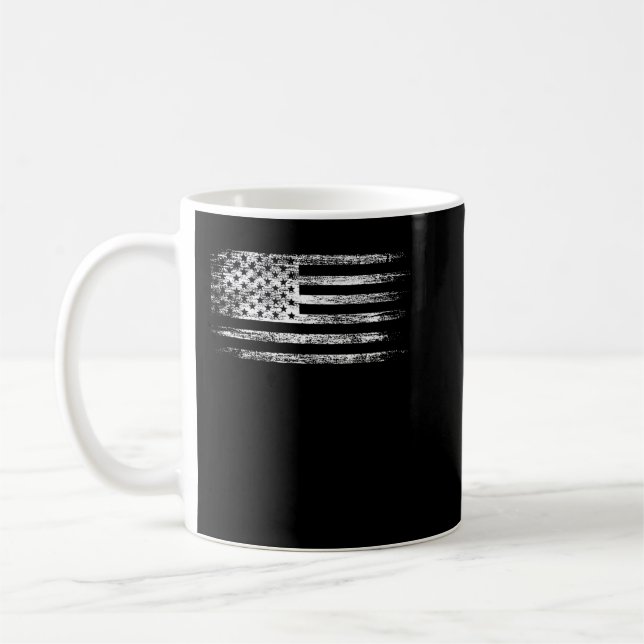 USA Distressive Flag Men T Shirt Patriotic America Kaffeetasse (Links)