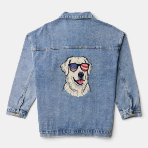 USA Dog Lover - Cooler Hund mit amerikanischen Fla Jeansjacke