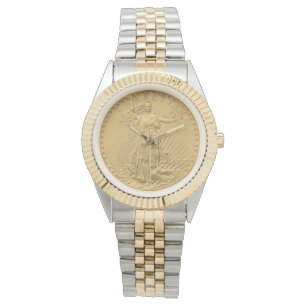 USA Double Eagle St Gaudens 1908 Gold Coin $20 Armbanduhr