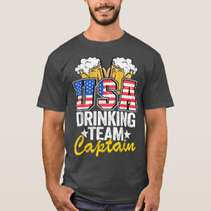 USA Drink Team Captain American Flag 4. Juli T-Shirt