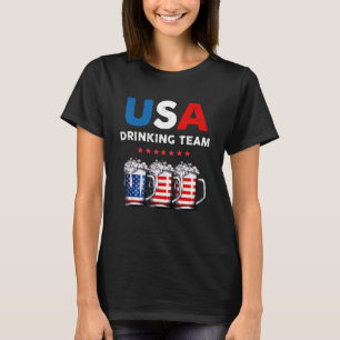 USA Drink Team Funny Drinking Beer Lover Geschenk  T-Shirt