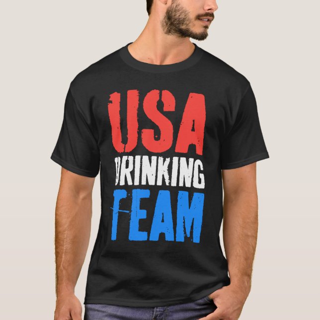 USA Drinking Team 4. Juli T-Shirt (Vorderseite)