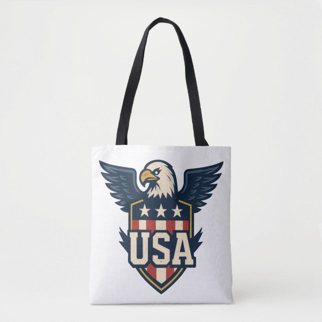 USA Eagle Crest — Vintage-Flaggen-Schild (Vorderseite)