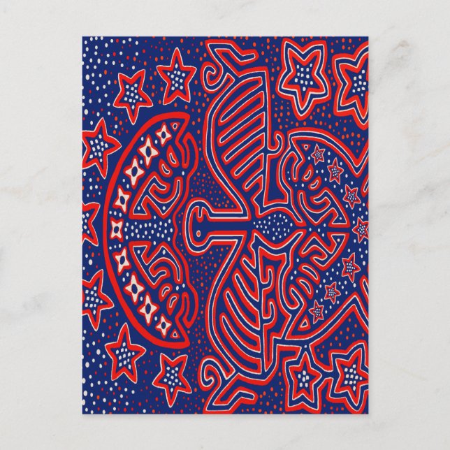 USA Eagle Democratic Patriot Postkarte (Vorderseite)