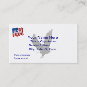USA Eagle Flag Business Card Visitenkarte