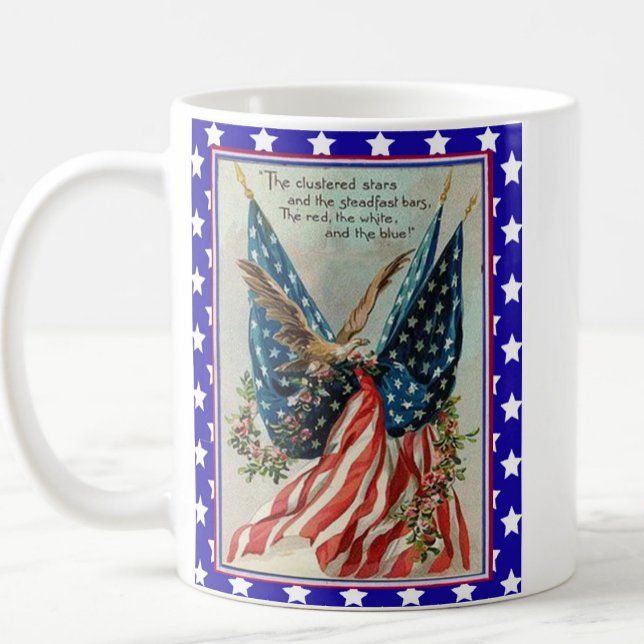 USA Eagle Fourth of July Patriotic Flag Kaffeetasse (Von Creator hochgeladen)