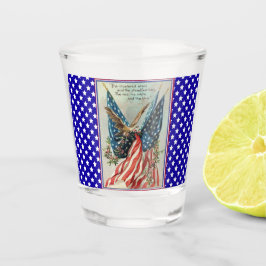 USA Eagle Fourth of July Patriotic Flag Schnapsglas