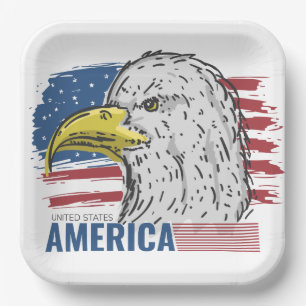 USA Eagle Pappteller