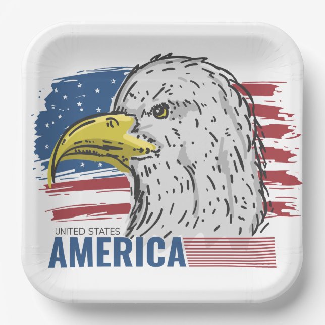 USA Eagle Pappteller (Vorderseite)