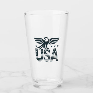 USA Eagle Patriotic Design - US Flagge Style Glas