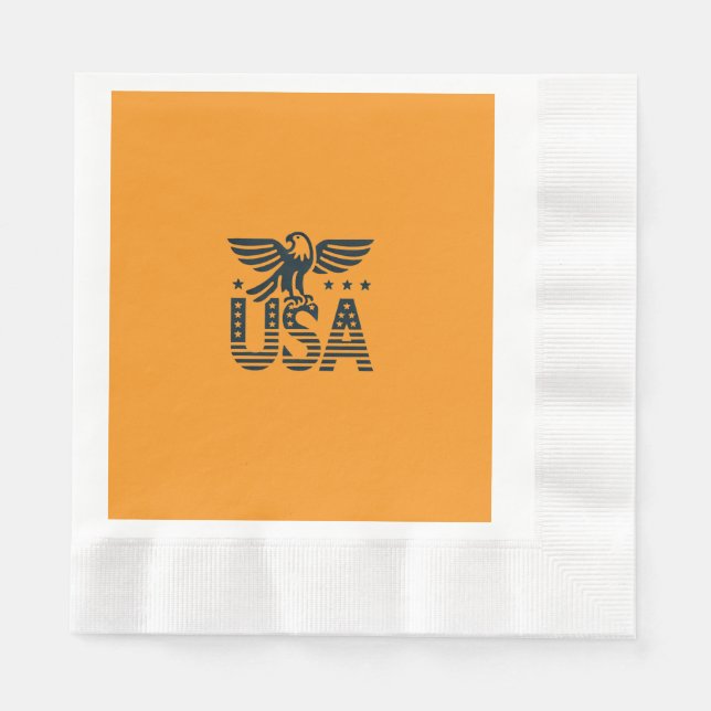 USA Eagle Patriotic Design - US Flagge Style Serviette (Vorderseite)