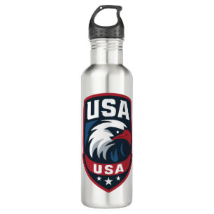USA Eagle Sports Wappen Edelstahlflasche