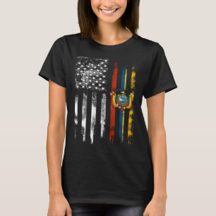 USA Ecuador-Flagge Ecuadorianisch-Amerikanische Me T-Shirt