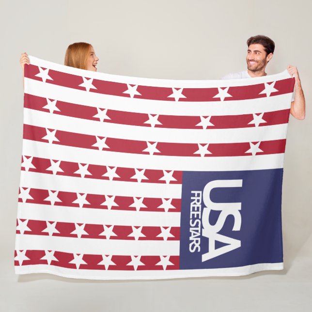 USA/EEUU FREE STARS FLAG BY MASANSER PIXELAT FLEECEDECKE (Beispiel)