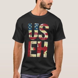 USA Eh America Canada Flag American Canadian T-Shirt