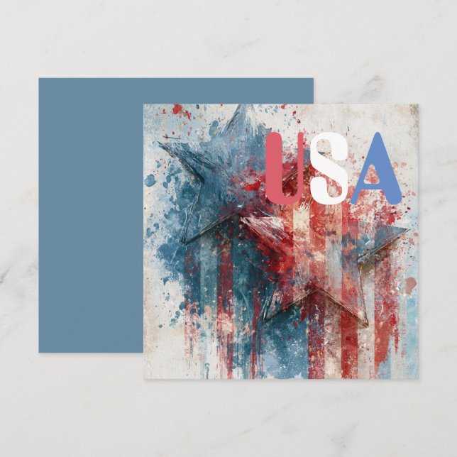 USA Einladung (Vorne/Hinten)