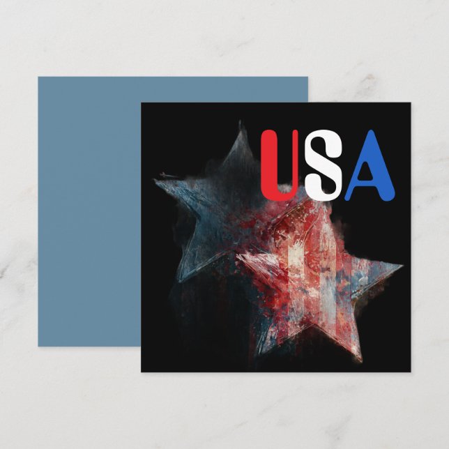 USA Einladung (Vorne/Hinten)