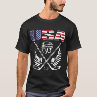 USA Eishockey Fans Jersey Flag Team Ausrüstung USA T-Shirt