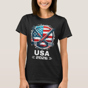 USA-Eishockeyfans 2026 Eishockey-Geschenke T-Shirt