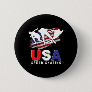 USA Eislauf Schlittschuh Skater Geschwindigkeit Fi Button