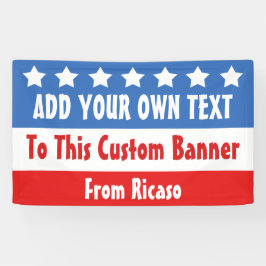 USA Election Red White Blue Customizable Banner