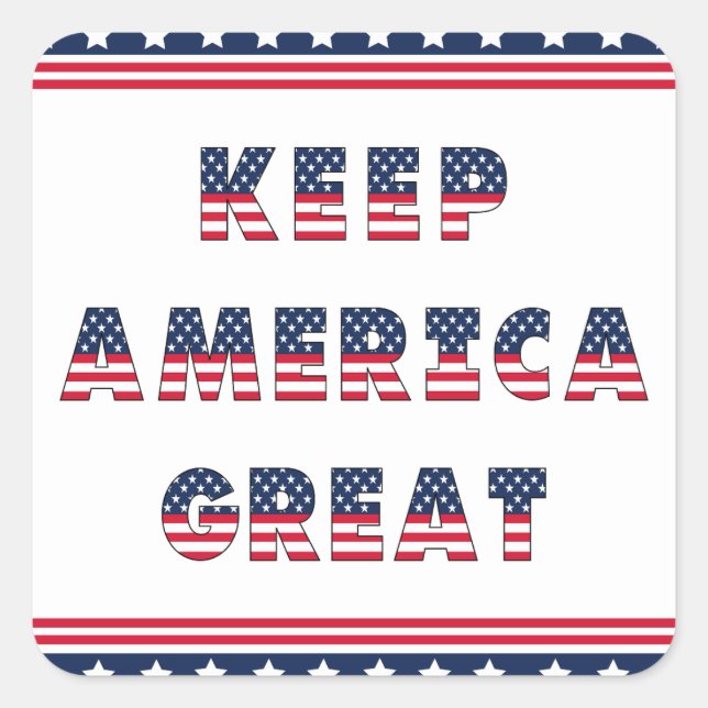 USA Elections Party Collection Quadratischer Aufkleber (Vorderseite)