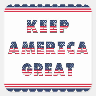 USA Elections Party Collection Quadratischer Aufkleber
