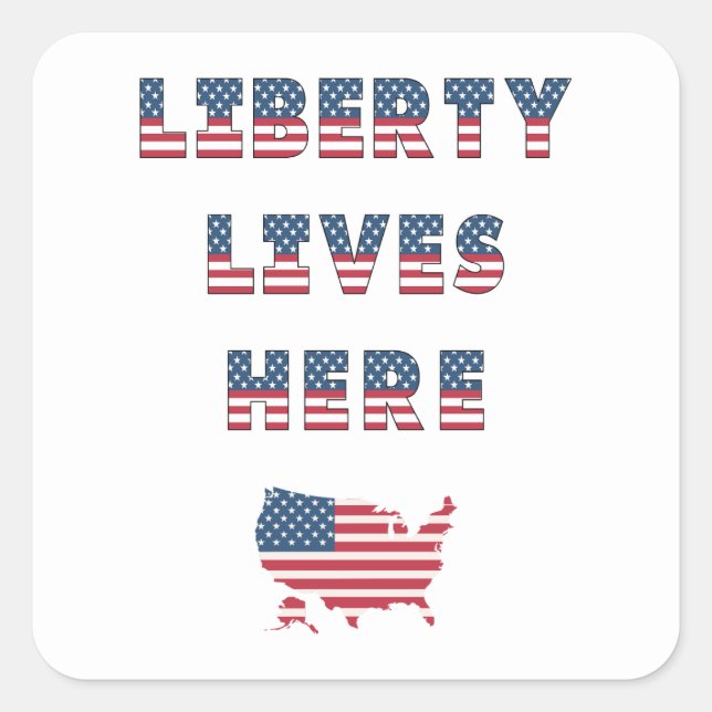 USA Elections Party Collection Quadratischer Aufkleber (Vorderseite)