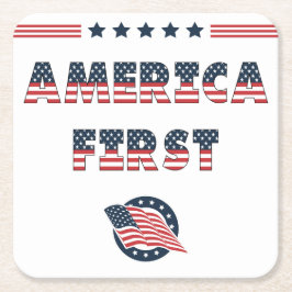 USA Elections Party Collection Rechteckiger Pappuntersetzer