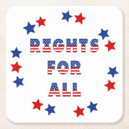 USA Elections Party Collection Rechteckiger Pappuntersetzer