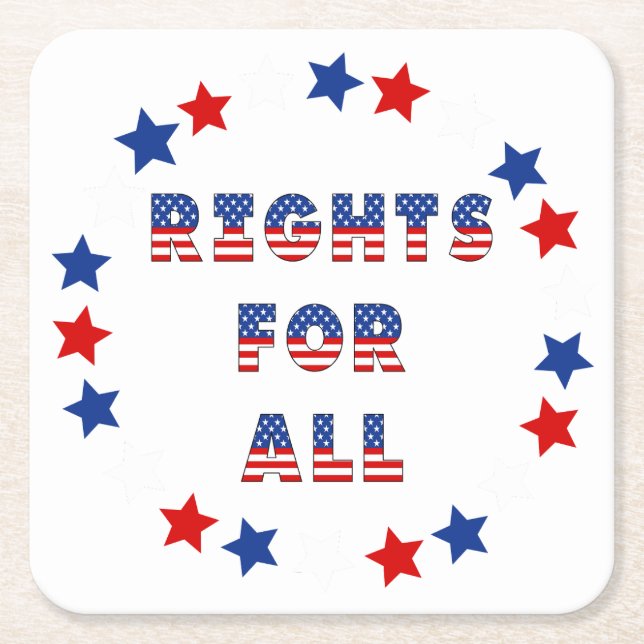 USA Elections Party Collection Rechteckiger Pappuntersetzer (Vorderseite)