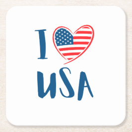 USA Elections Party Collection Rechteckiger Pappuntersetzer