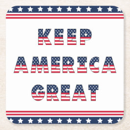 USA Elections Party Collection Rechteckiger Pappuntersetzer